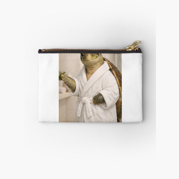 Item preview, Green Sea Turtle White Bathrobe designed and sold by Sillytoe.
