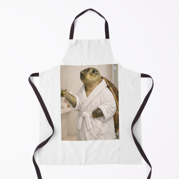 Item preview, Green Sea Turtle White Bathrobe designed and sold by Sillytoe.