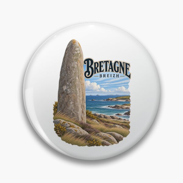 Item preview, Brittany Menhir Breton Coastal Heritage Art designed and sold by Larkfound Studio.