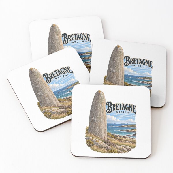 Item preview, Brittany Menhir Breton Coastal Heritage Art designed and sold by Larkfound Studio.