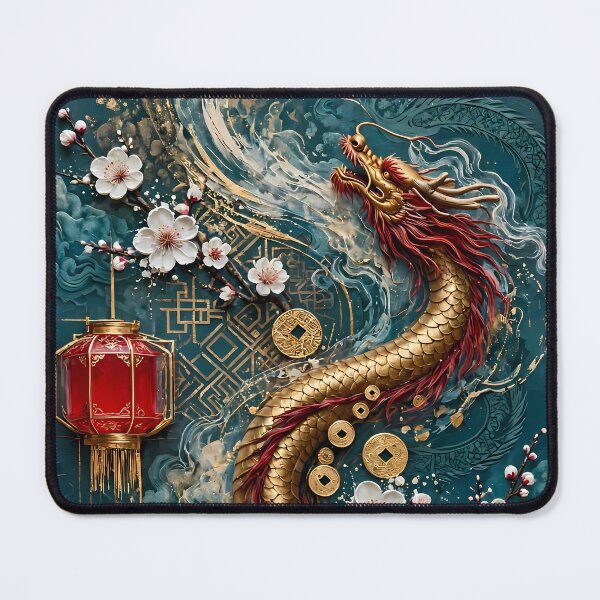 Item preview, Chinese New Year Golden Dragon Lanterns Art designed and sold by Legend Has It.