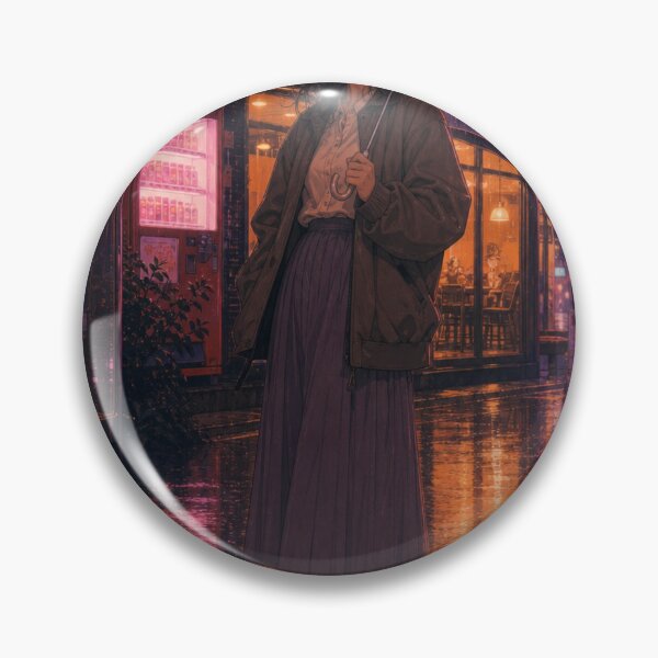 Item preview, Rainy Night Reflection Tokyo Retro Anime Art designed and sold by vekotpu.