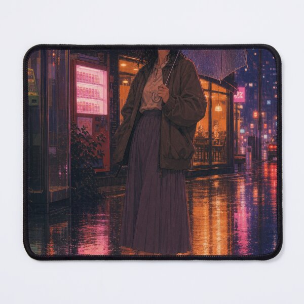Item preview, Rainy Night Reflection Tokyo Retro Anime Art designed and sold by vekotpu.