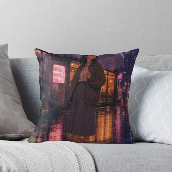 Item preview, Rainy Night Reflection Tokyo Retro Anime Art designed and sold by vekotpu.