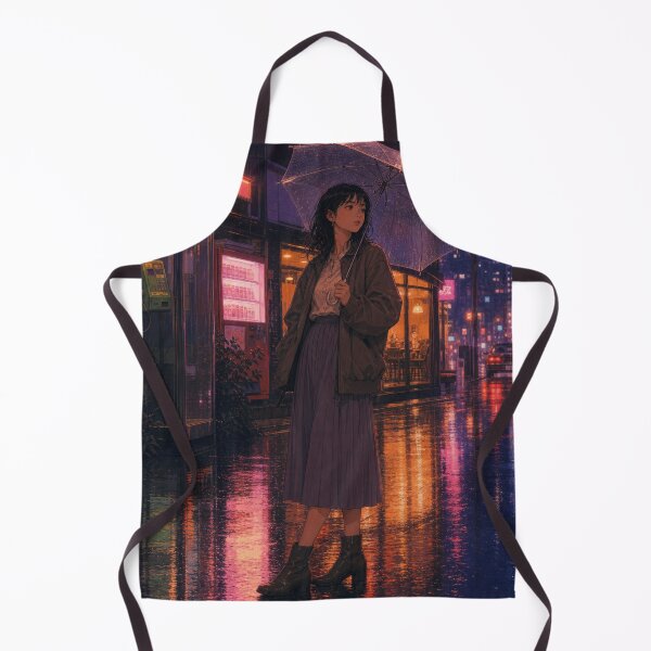 Item preview, Rainy Night Reflection Tokyo Retro Anime Art designed and sold by vekotpu.