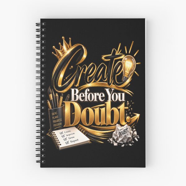 Item preview, Create Before You Doubt Motivational Creative Mindset Quote designed and sold by v6ziix.