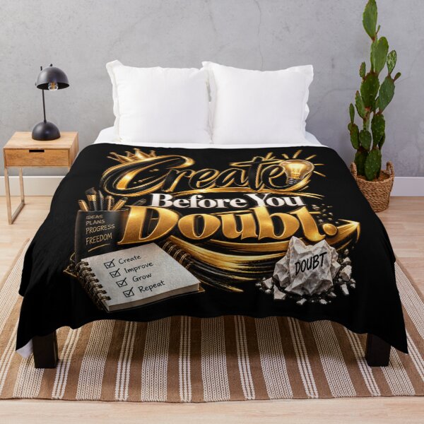 Item preview, Create Before You Doubt Motivational Creative Mindset Quote designed and sold by v6ziix.
