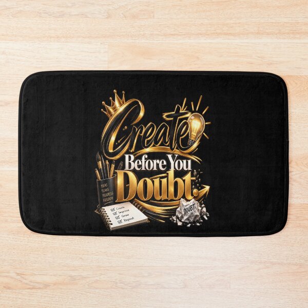 Item preview, Create Before You Doubt Motivational Creative Mindset Quote designed and sold by v6ziix.