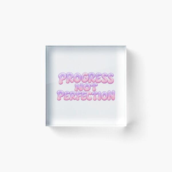 Item preview, Progress Not Perfection Pastel Bubble Text designed and sold by Inkworksbyshery.