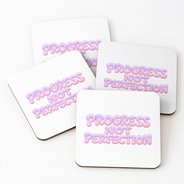 Item preview, Progress Not Perfection Pastel Bubble Text designed and sold by Inkworksbyshery.