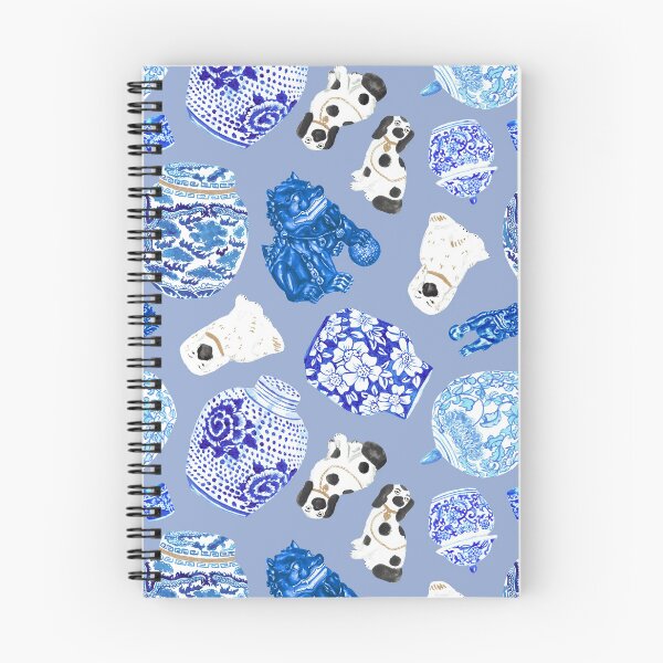 Item preview, Chinoiserie Curiosity Cabinet Toss in Delft Blue designed and sold by YesterdayColl.