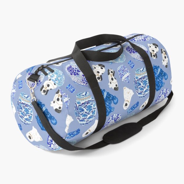Item preview, Chinoiserie Curiosity Cabinet Toss in Delft Blue designed and sold by YesterdayColl.