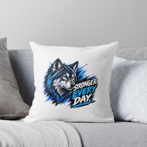 Item preview, Stronger Every Day – Powerful Wolf Motivation designed and sold by Leader  Shirt.