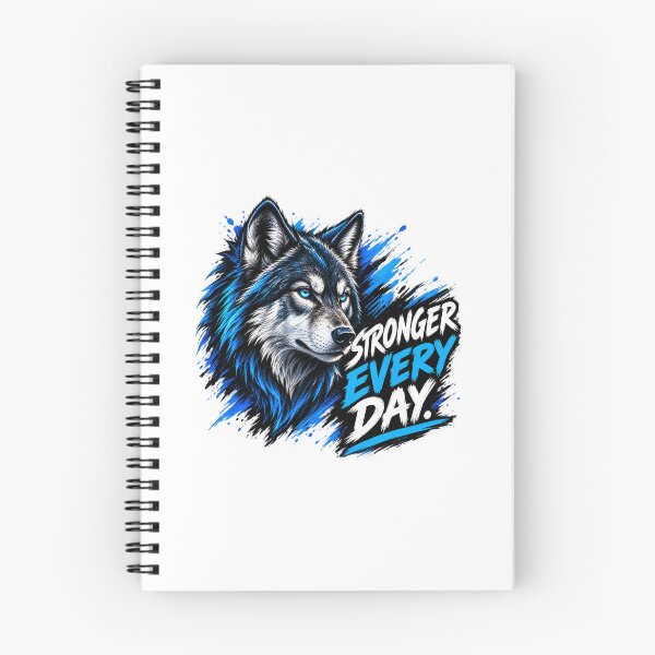 Item preview, Stronger Every Day – Powerful Wolf Motivation designed and sold by Leader Shirt.