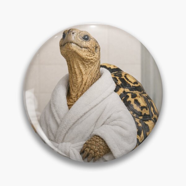 Item preview, Leopard Tortoise White Bathrobe designed and sold by Sillytoe.