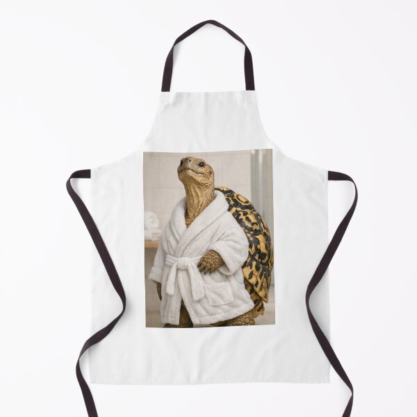 Item preview, Leopard Tortoise White Bathrobe designed and sold by Sillytoe.