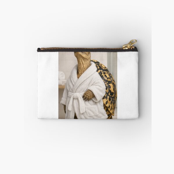Item preview, Leopard Tortoise White Bathrobe designed and sold by Sillytoe.