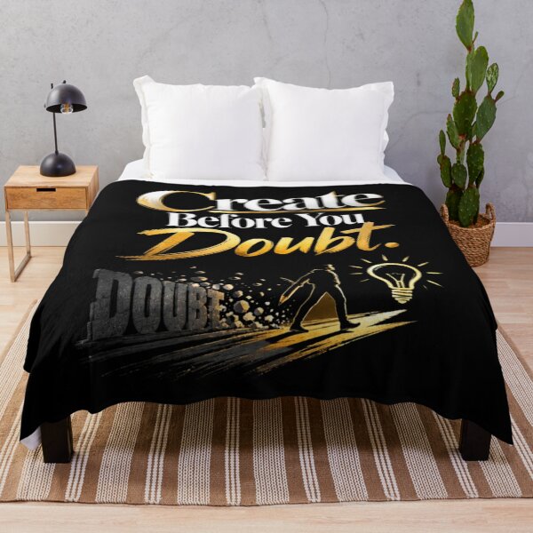 Item preview, Create Before You Doubt Motivational Creative Mindset Quote designed and sold by v6ziix.