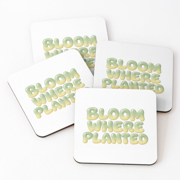 Item preview, Bloom Where Planted Pastel Bubble Text designed and sold by Inkworksbyshery.