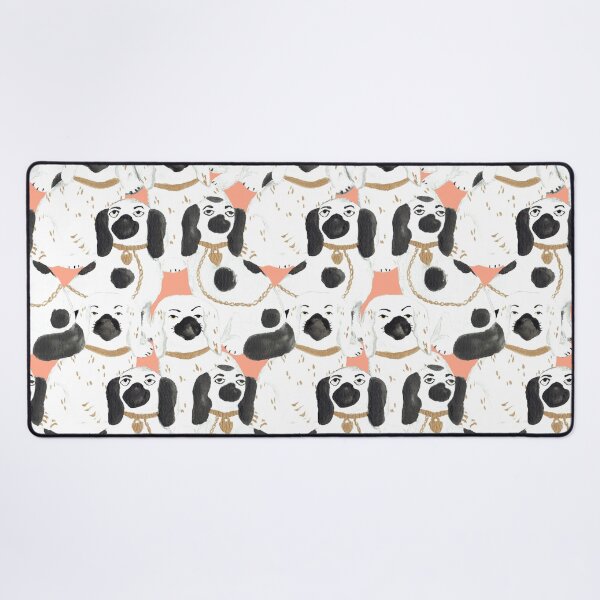 Item preview, Staffordshire Dog Statue Jumble in Peach Pie designed and sold by YesterdayColl.