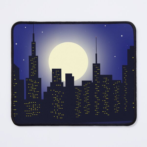 Item preview, Midnight City Skyline under Full Moon designed and sold by ArtisticJump.