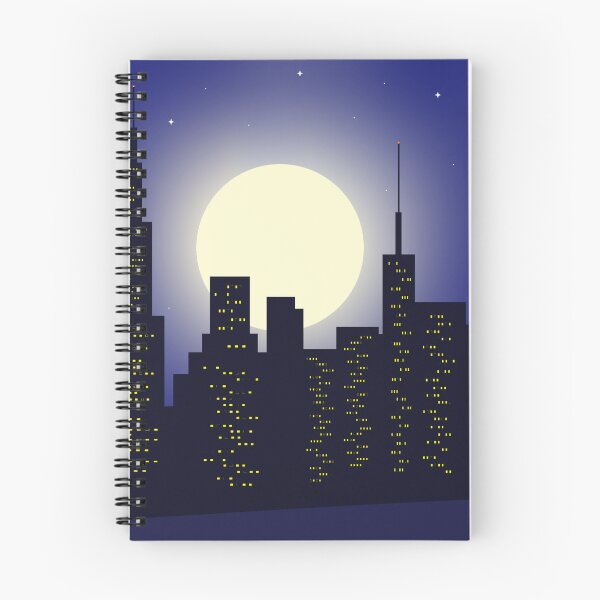 Item preview, Midnight City Skyline under Full Moon designed and sold by ArtisticJump.