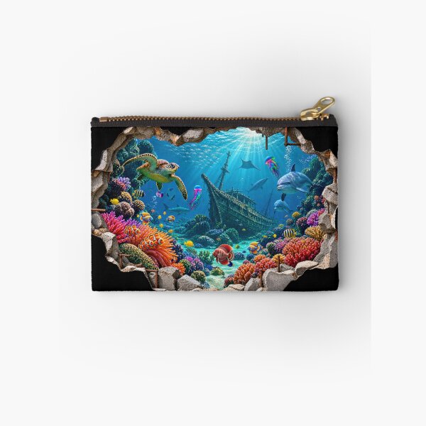 Item preview, Sunken Ship Underwater Coral Reef 3D Illusion designed and sold by SHHCreations.