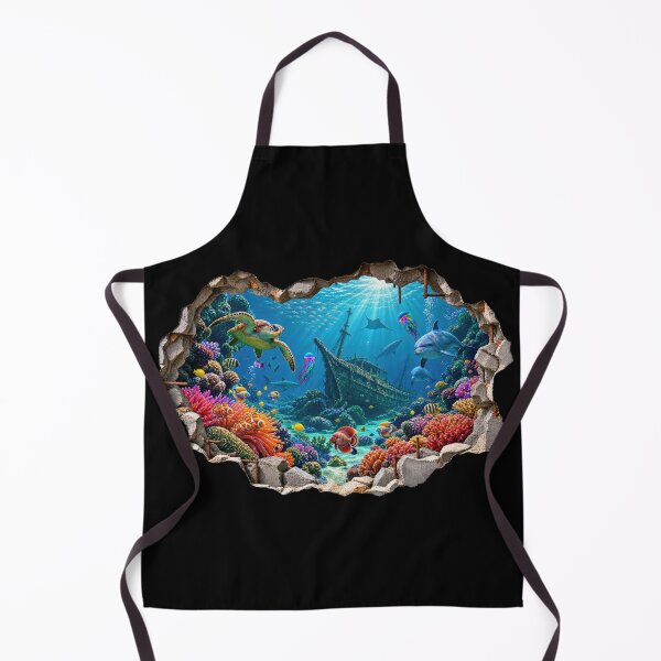 Item preview, Sunken Ship Underwater Coral Reef 3D Illusion designed and sold by SHHCreations.