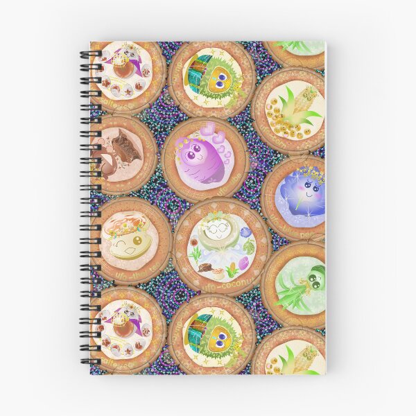 Item preview, Kawaii Thai Dessert UFO Fleet Seamless Pattern Space Coconut Terracotta designed and sold by Vector Loom Studio 9.
