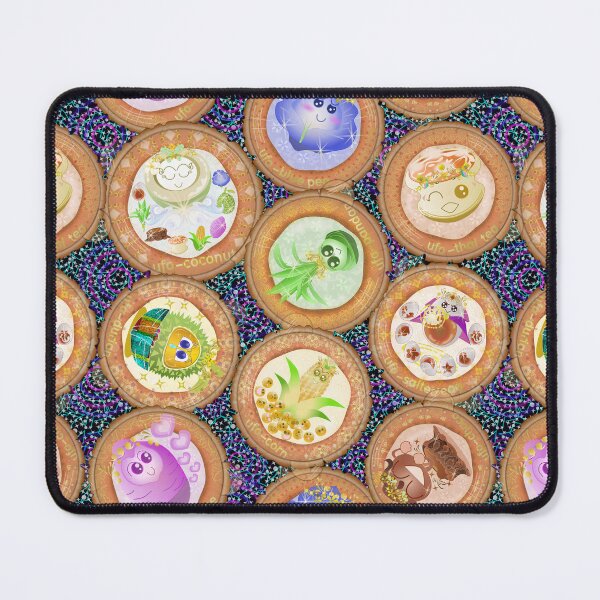 Item preview, Kawaii Thai Dessert UFO Fleet Seamless Pattern Space Coconut Terracotta designed and sold by Vector Loom Studio 9.