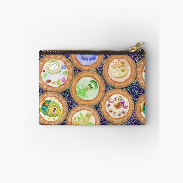 Item preview, Kawaii Thai Dessert UFO Fleet Seamless Pattern Space Coconut Terracotta designed and sold by Vector Loom Studio 9.