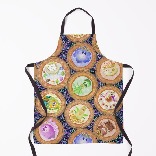 Item preview, Kawaii Thai Dessert UFO Fleet Seamless Pattern Space Coconut Terracotta designed and sold by Vector Loom Studio 9.