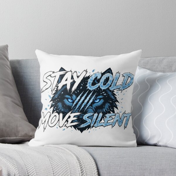 Item preview, STAY COLD MOVE SILENT - Icy Blue Wolf Eyes Claw Marks Motivational designed and sold by VYBE DARK Studio.