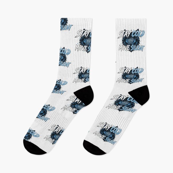 Item preview, STAY COLD MOVE SILENT - Icy Blue Wolf Eyes Claw Marks Motivational designed and sold by VYBE DARK Studio.