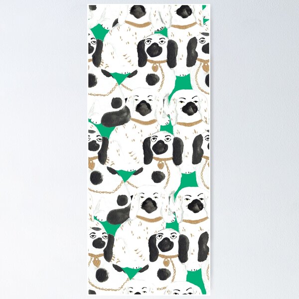 Item preview, Staffordshire Dog Statue Jumble in Blarney Green designed and sold by YesterdayColl.