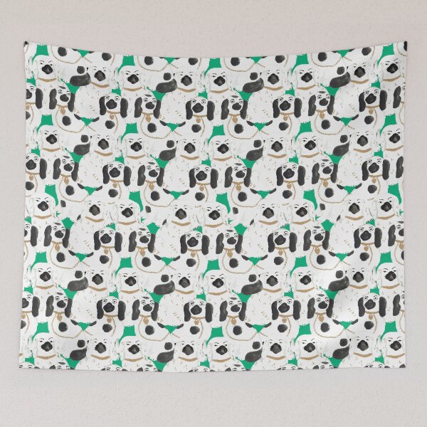 Item preview, Staffordshire Dog Statue Jumble in Blarney Green designed and sold by YesterdayColl.