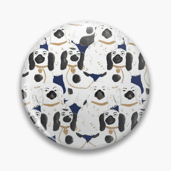 Item preview, Staffordshire Dog Statue Jumble in Navy Blue designed and sold by YesterdayColl.