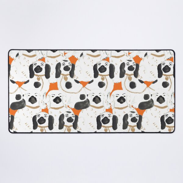 Item preview, Staffordshire Dog Statue Jumble in French Orange designed and sold by YesterdayColl.