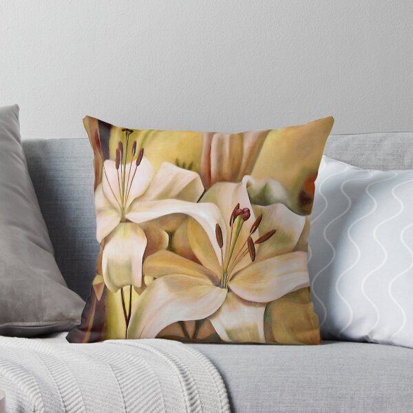 Item preview, Avril Thomas Lily Glow Large Print Oil Painting of Lilies designed and sold by AvrilThomasart.