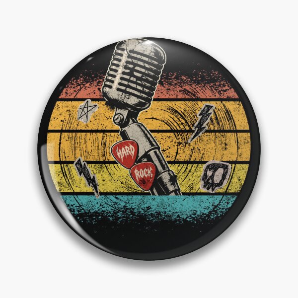 Item preview, Hard Rock Mic - Vintage Rock designed and sold by Nacho Average Designs.