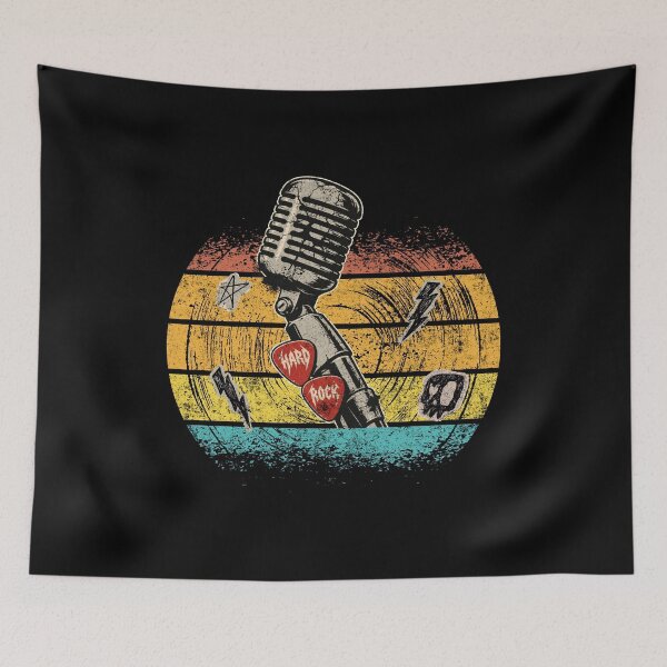 Item preview, Hard Rock Mic - Vintage Rock designed and sold by Nacho Average Designs.