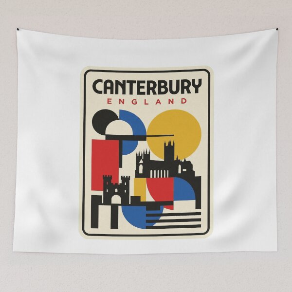 Item preview, Retro Canterbury Bauhaus Geometric Skyline designed and sold by k3rstman1.