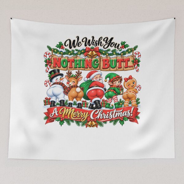 Item preview, Funny Nothing Butt A Merry Christmas Santa Reindeer Holiday designed and sold by DYAFLK.