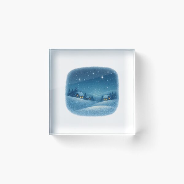 Item preview, Snowy Winter Night designed and sold by funnybumperstickersetc.