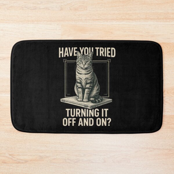 Item preview, Funny Cat Tech Engineer Have You Tried Turning It Off And On, Tech Support Humor, Computer It Guy designed and sold by Dabbing Turtle Designs.