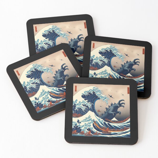 Item preview, Godzilla Kanagawa Wave designed and sold by MargarettaYeage.