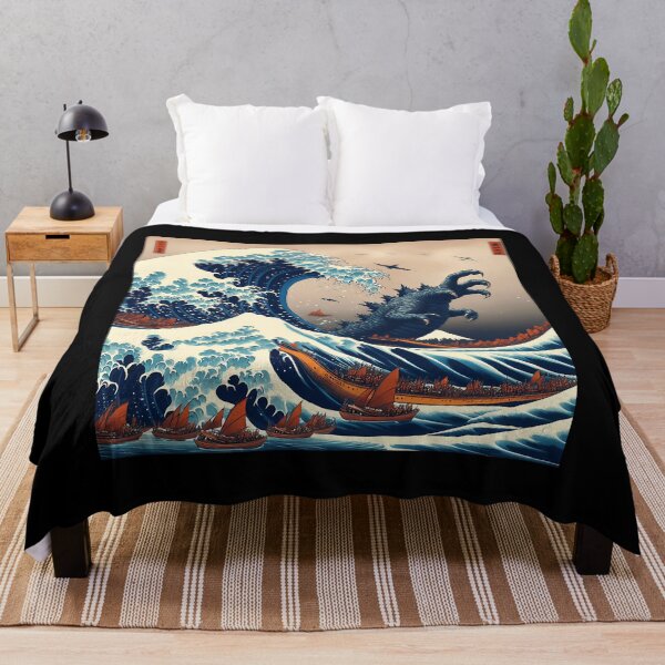 Item preview, Godzilla Kanagawa Wave designed and sold by MargarettaYeage.