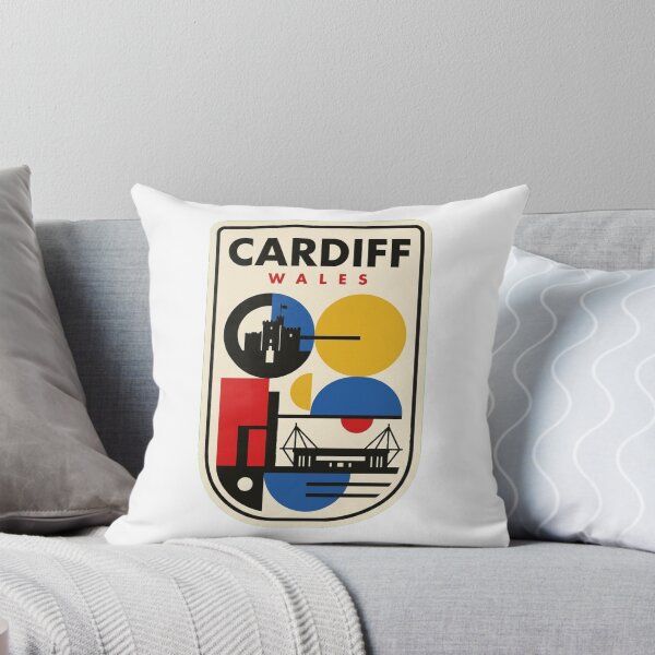 Aperçu de l'œuvre Cardiff rétro Bauhaus Skyline géométrique créée et vendue par k3rstman1.