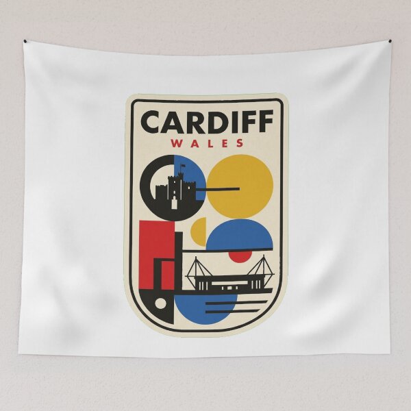 Item preview, Retro Cardiff Bauhaus Geometric Skyline designed and sold by k3rstman1.