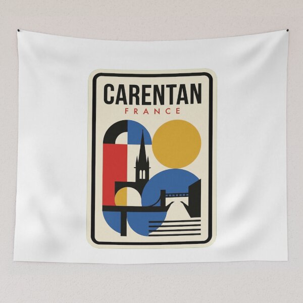 Item preview, Retro Carentan Bauhaus Geometric Skyline designed and sold by k3rstman1.